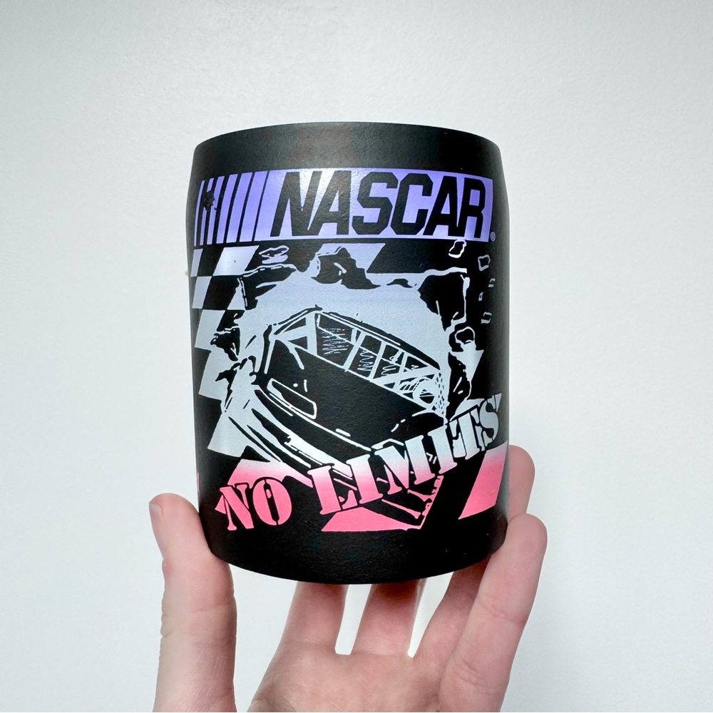 NASCAR “No Limits” Neon & Black KOOZIE with plastic bottom AS IS